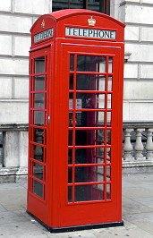 Englische Telefonzelle, rot